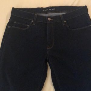 New without tags Mott and Bow Men’s Oliver dark denim jeans.  Size 34/30